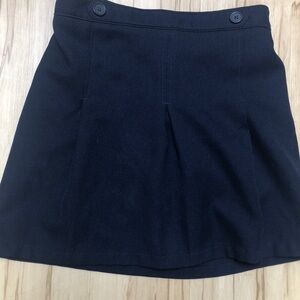 Navy Blue Girls Skort Pleated Skirt Stretch Attached Shorts School Uniform Plus